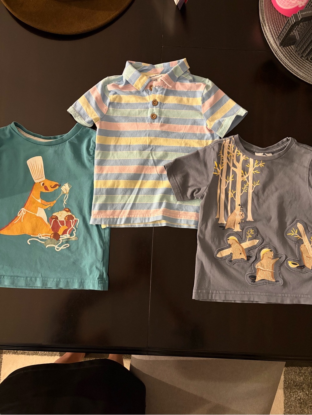 Tommy Bahama Kids Short-Sleeve Striped Polo in Pastel Blue, Pink, Yellow, Cream